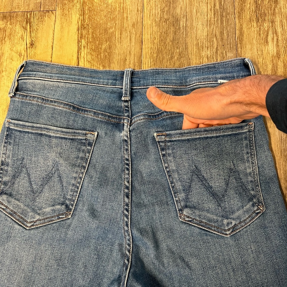 Mother The Tomcat Roller Fray A Groovy Kind Of Love Wash Jeans Size 29 Wide Leg - Picture 15 of 15